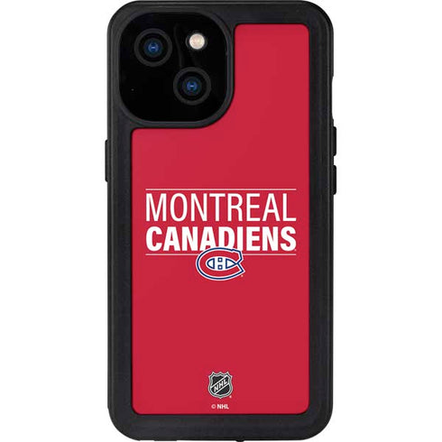 NHL Montreal Canadiens Lineup iPhone 15 Waterproof Case